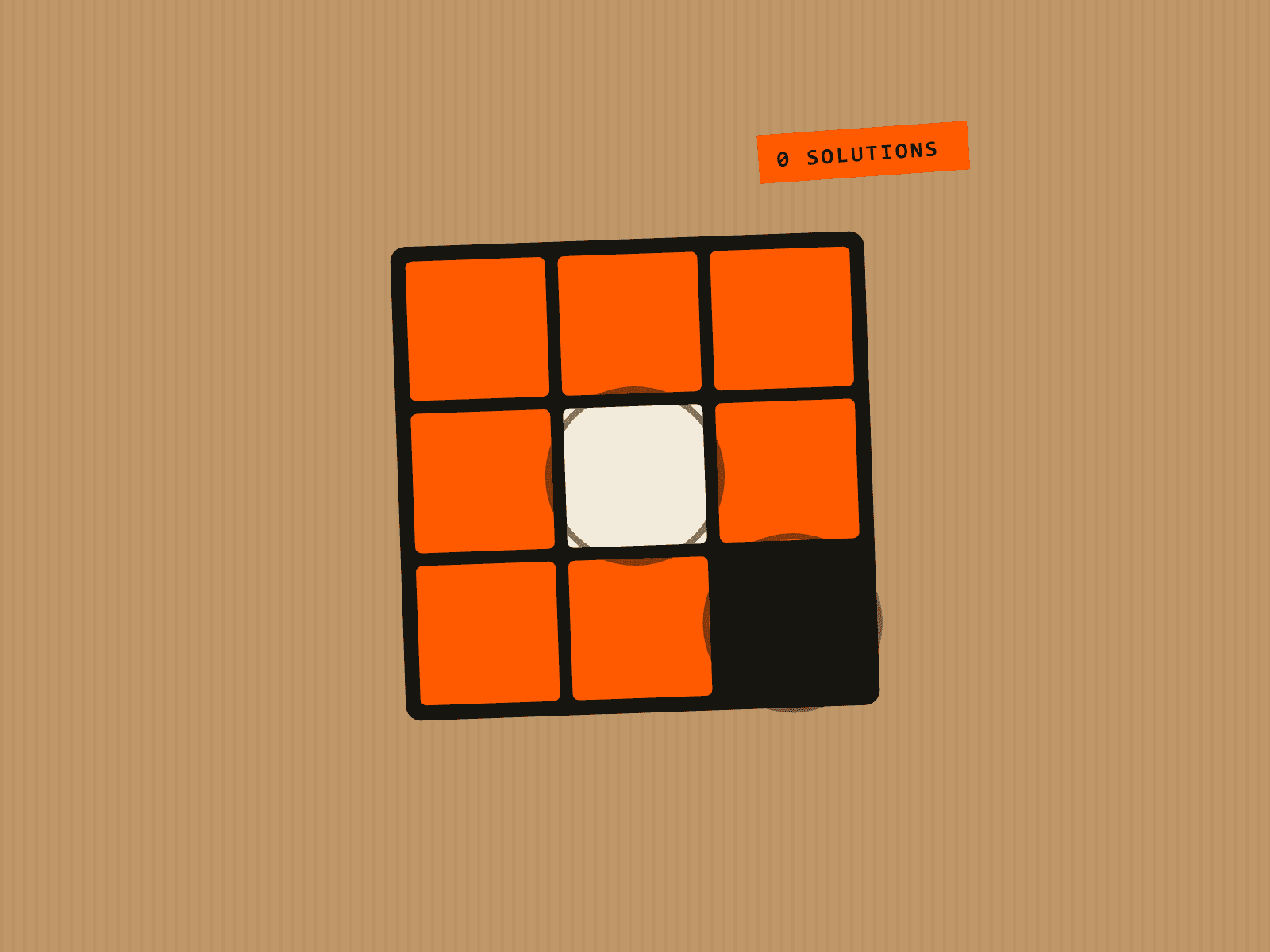 The face with two stickers swapped, which cannot be solved.